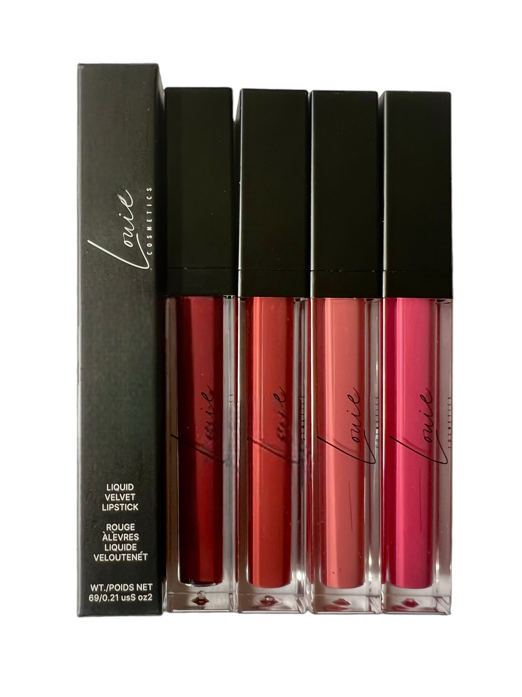 Louie Cosmetics Velvet Matte Lipstick 4 piece Set